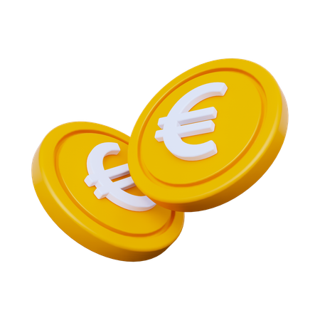 Pièces en euros  3D Icon