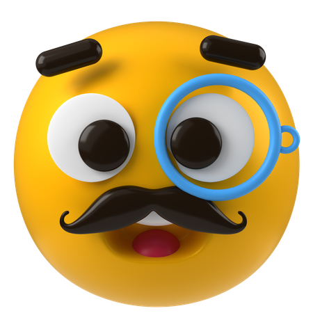 Monocle Emoji  3D Icon