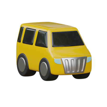 Coche monovolumen  3D Icon