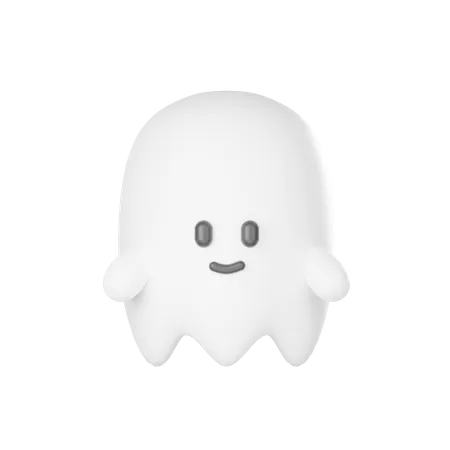 3 D Little Ghost Costume Icon Isolated White Background 3D Icon