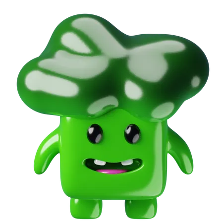 Monster Cube Brocoli  3D Icon