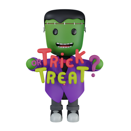 Monster trick or treat  3D Icon