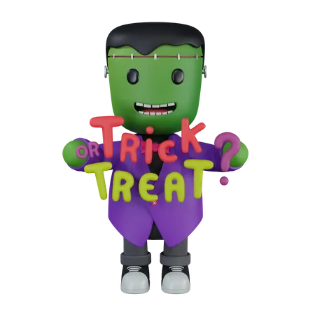 Monster trick or treat 3D Icon