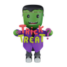 3d monster trick or treat logo