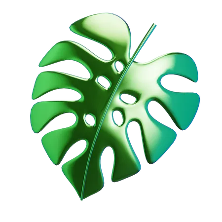 Monstera Leaf 3D Icon