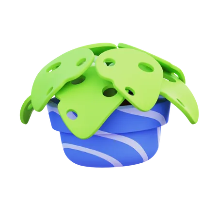 Monstera Pot  3D Icon