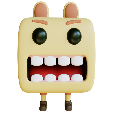 Monstre carré  3D Icon