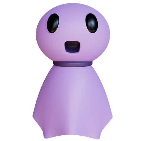 Monstre diable halloween violet  3D Icon