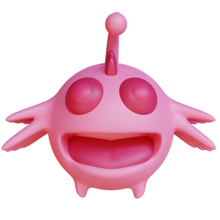 Monstre dinosaure rose  3D Icon