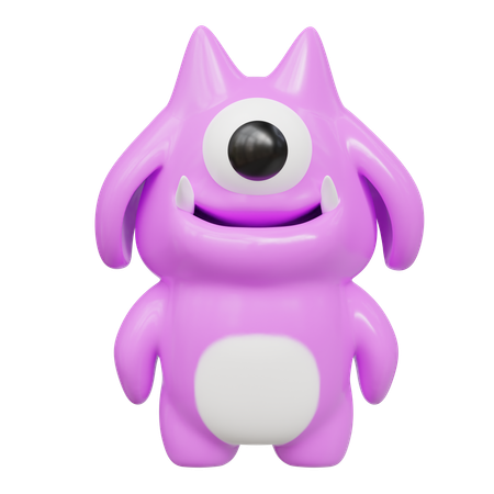 Monstre mignon  3D Icon