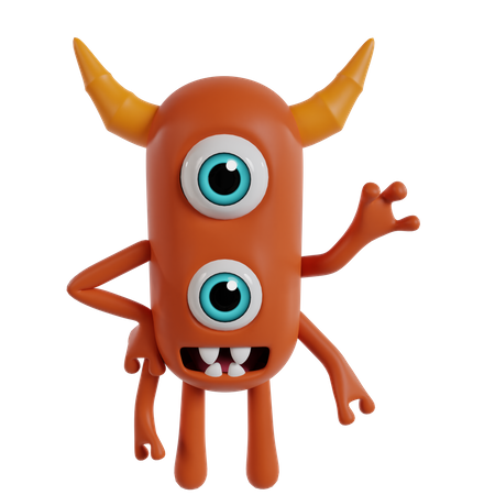 Monstre mignon  3D Icon