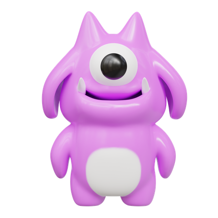 Monstre mignon  3D Icon