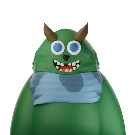 Monstre vert  3D Icon