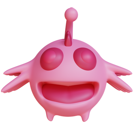 Monstro dinossauro rosa  3D Icon