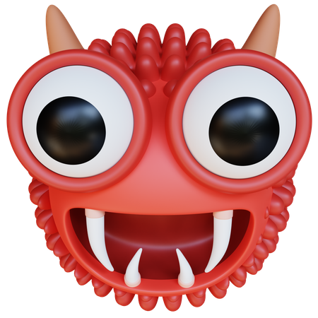 Monstro ogro vermelho  3D Icon