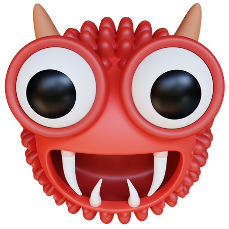 Monstruo ogro rojo  3D Icon