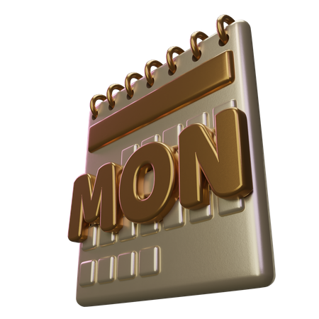 Montag Kalender  3D Icon