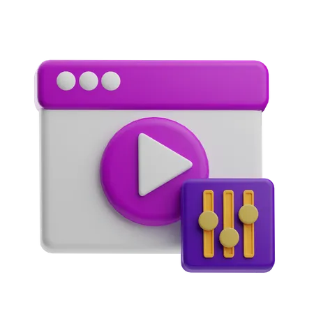 Montage vidéo  3D Icon