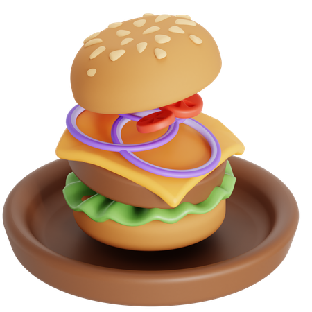 Montagem de hambúrguer  3D Icon