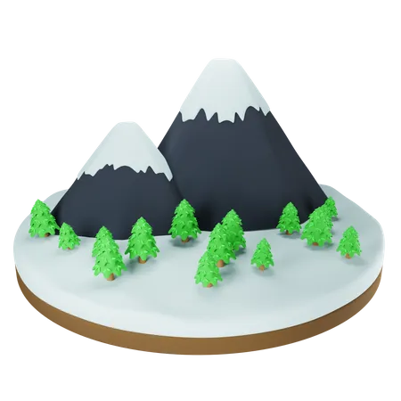 Montagne  3D Icon