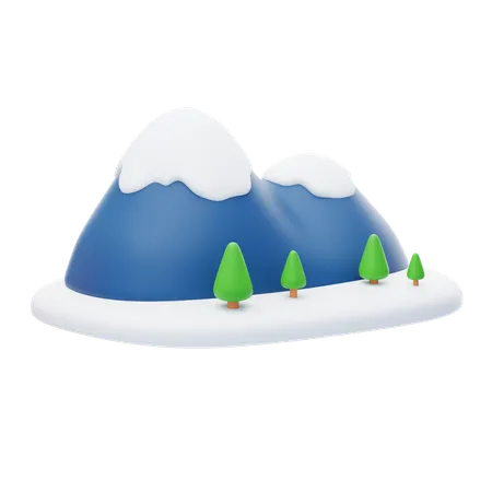 Montagne enneigée  3D Icon