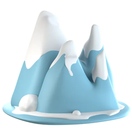 Montagne enneigée  3D Icon