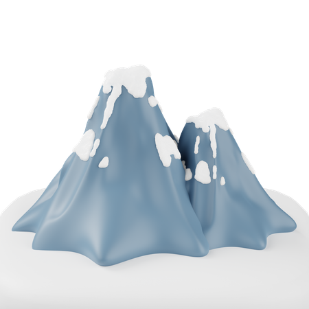 Montagne enneigée  3D Icon