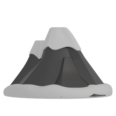 Montagne enneigée  3D Illustration