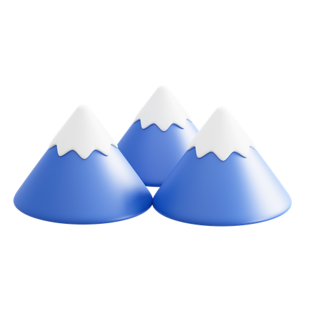 Montagne enneigée  3D Icon