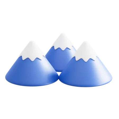 Montagne enneigée  3D Icon