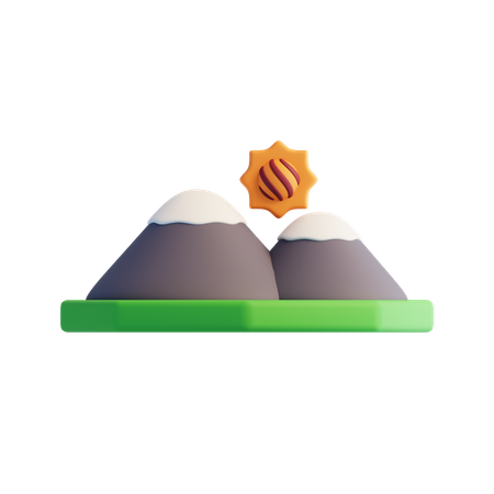 Montagnes  3D Icon