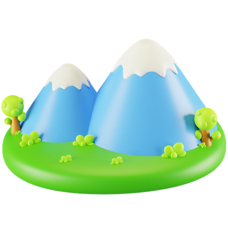 Montagnes  3D Icon