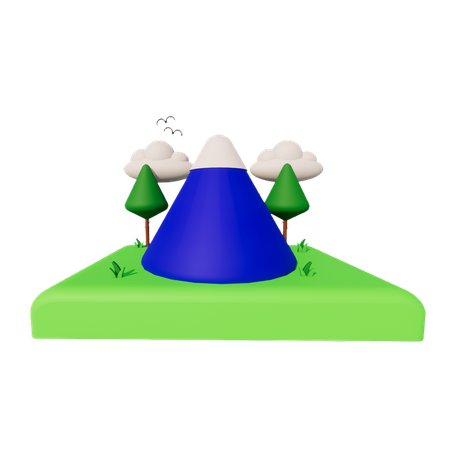 Montaña  3D Icon