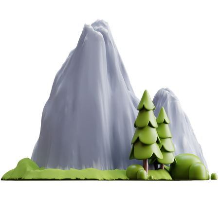 Montaña  3D Icon