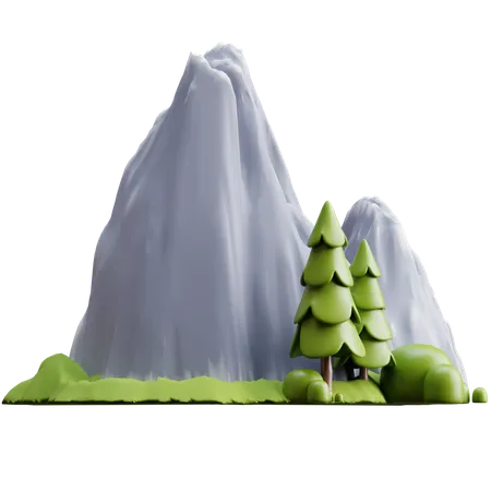 Montaña  3D Icon