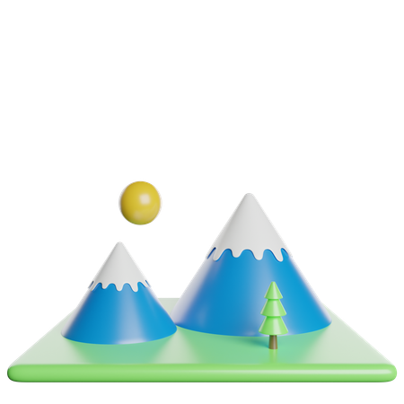 Montaña  3D Icon