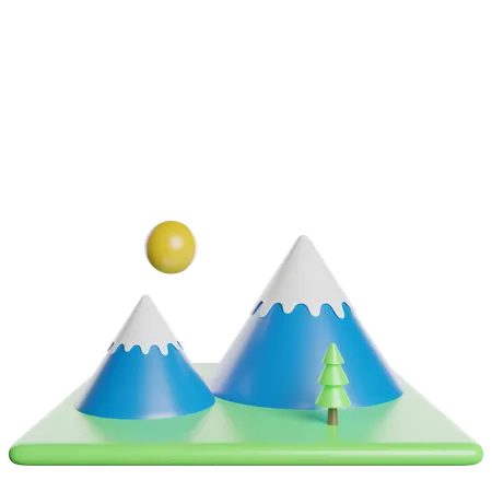 Montaña  3D Icon