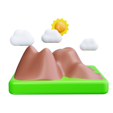 Montaña  3D Icon