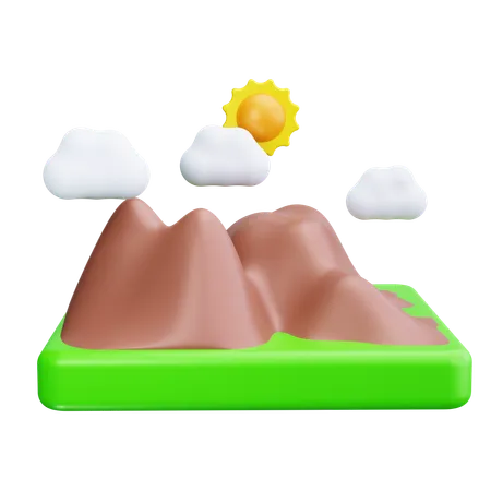 Montaña  3D Icon