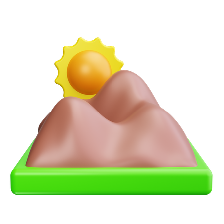 Montaña  3D Icon