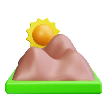 Montaña  3D Icon