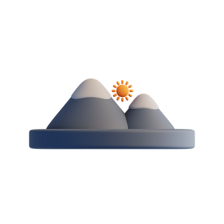 Montaña  3D Icon