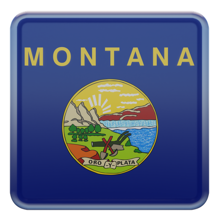 Montana-Flagge  3D Icon