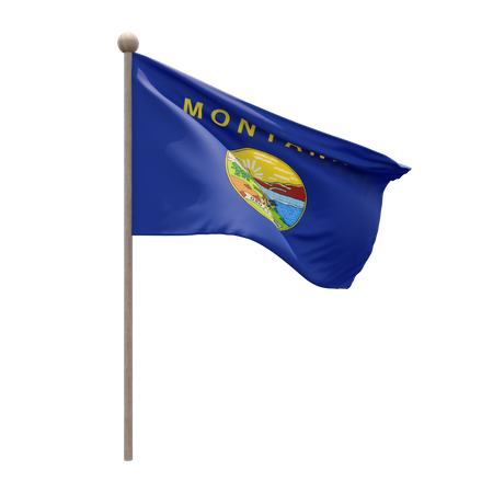 Montana Flagpole  3D Icon