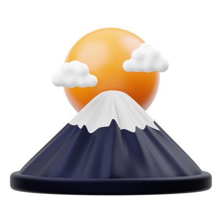 Montaña Fuji  3D Icon
