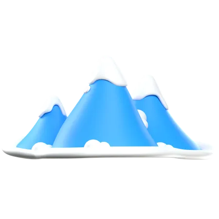 Montaña de nieve  3D Icon