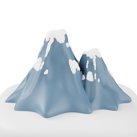 Montaña de nieve  3D Icon