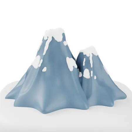 Montaña de nieve  3D Icon