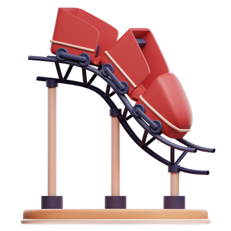 Montaña rusa  3D Icon