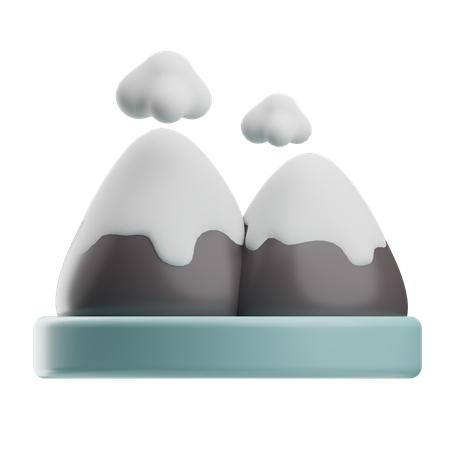 Montañas  3D Icon